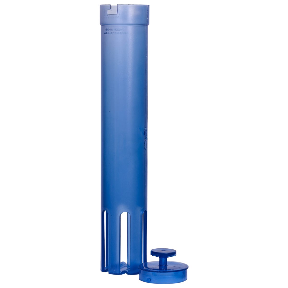 Chlorination Feed Tube and Cap, Blue